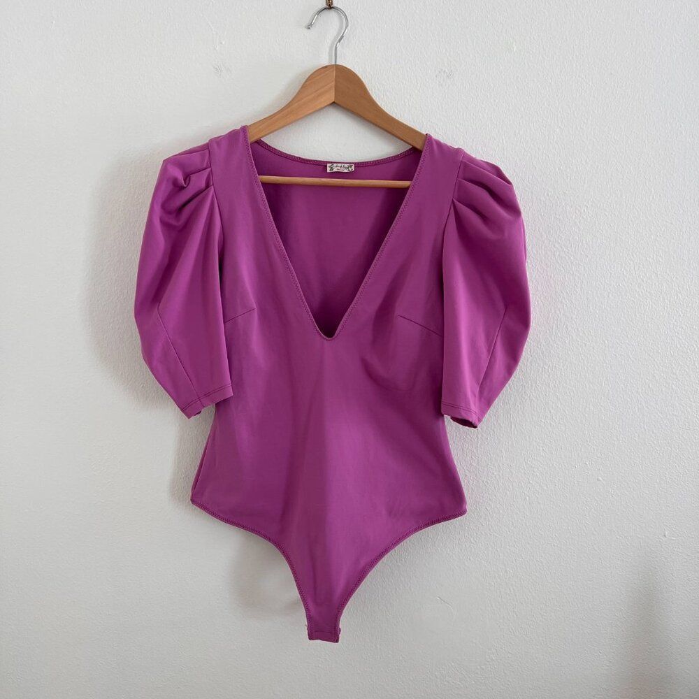 Intimately Free People Va Va Voop Bodysuit - Wildberry - Picture 2 of 6